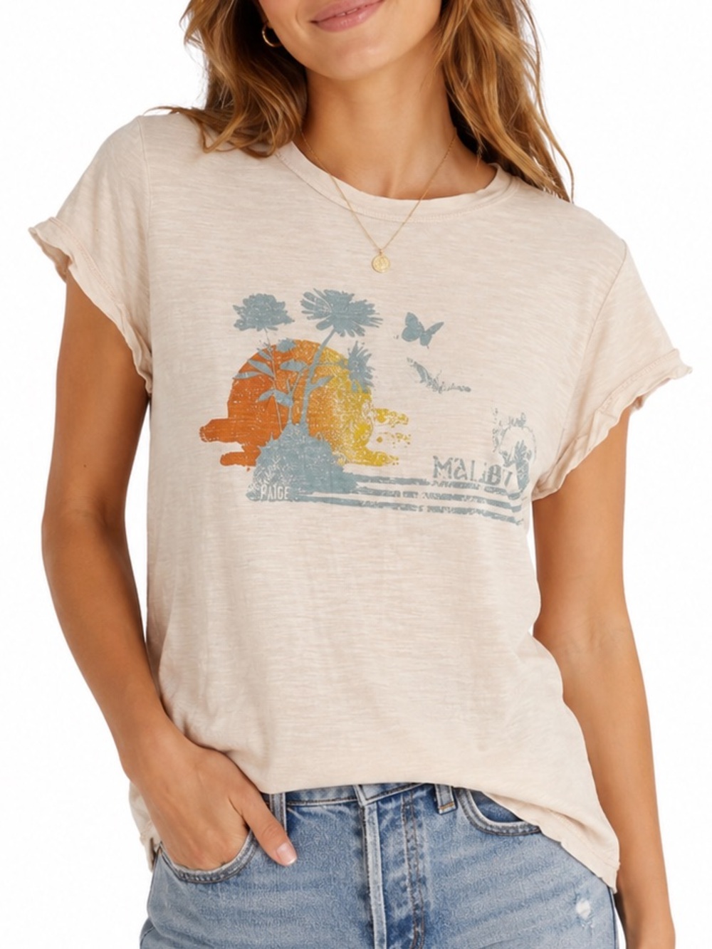 Paige Vintage-Inspired Malibu Graphic Tee
